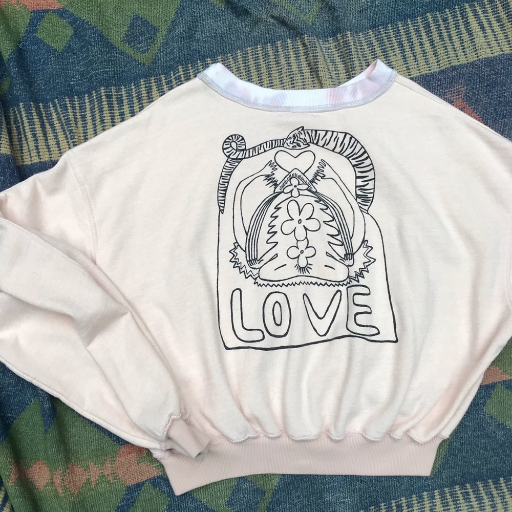 free people feel the love pullover sweatshirt